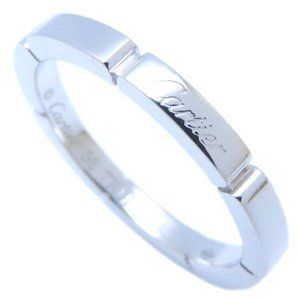 CARTIER 18k White Gold Maillon Panthere Ring #56
